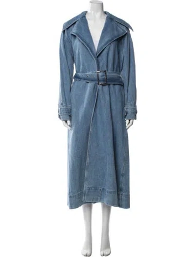 Pre-owned Toccin Trench Coat In Blue