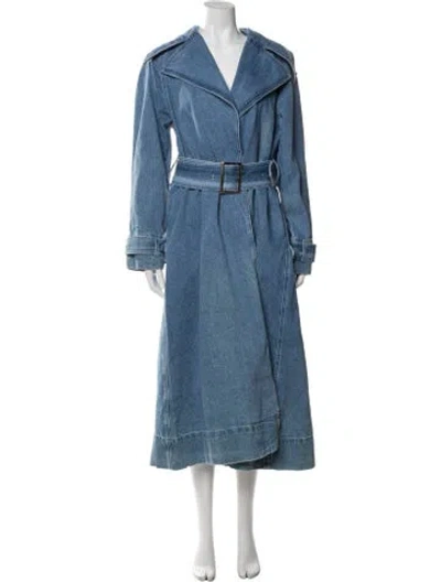 Pre-owned Toccin Trench Coat In Blue