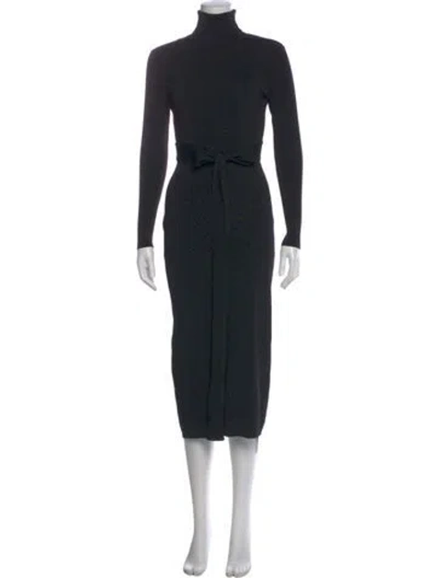Pre-owned Toccin Turtleneck Long Dress In Black