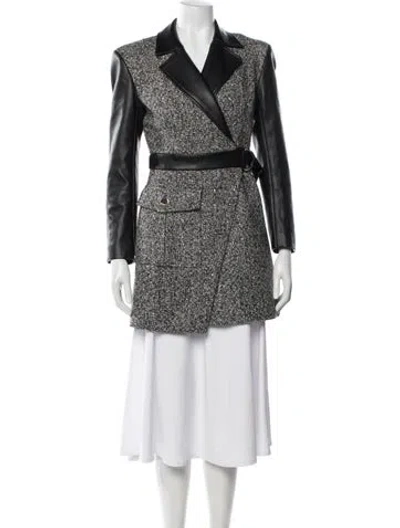 Pre-owned Toccin Tweed Pattern Coat In Multicolor