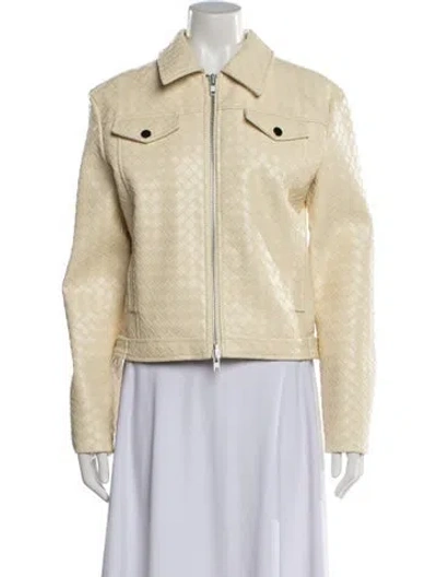 Pre-owned Toccin Tweed Pattern Jacket In Yellow