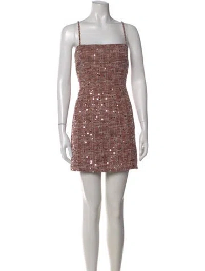 Pre-owned Toccin Tweed Pattern Mini Dress W/ Tags In Multi