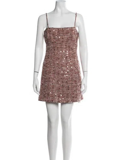 Pre-owned Toccin Tweed Pattern Mini Dress W/ Tags In Multicolor