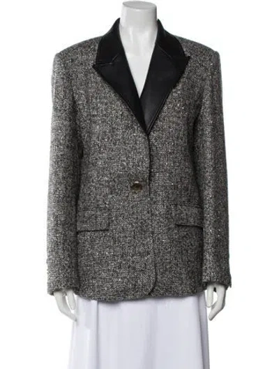 Pre-owned Toccin Tweed Tweed Pattern Blazer In Multi