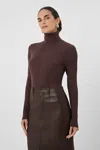 Toccin Valeria Turtle Neck Top In Brown
