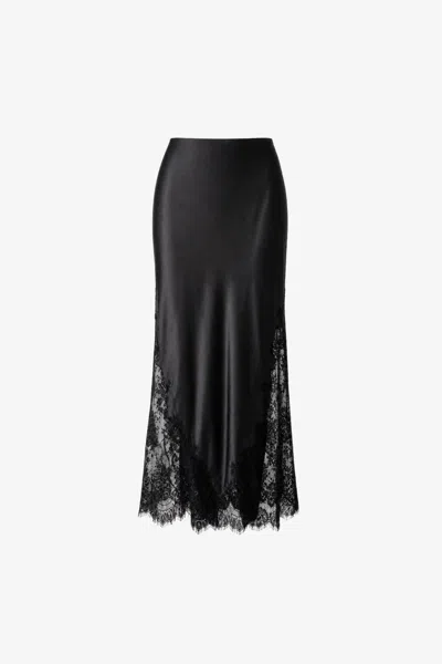 Toccin Vega Bias Slip Skirt In Black