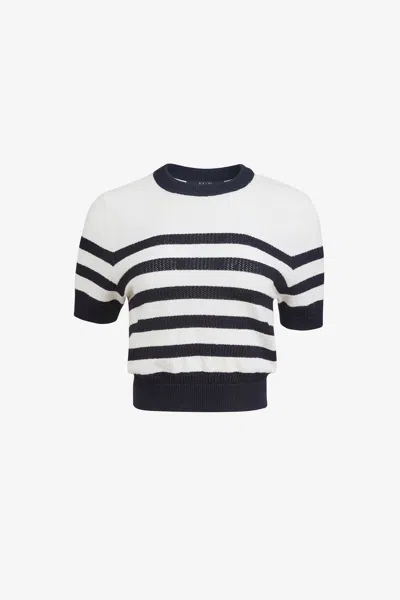 Toccin Velda Short Sleeve Sweater In Multi