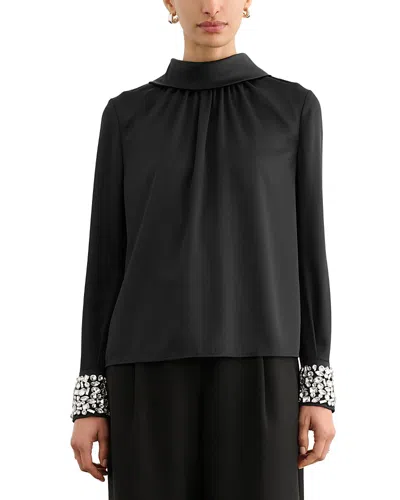Toccin Veronica Embellished Tie Back Blouse In Multi
