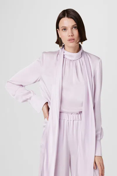 Toccin Veronica Bow Blouse In Lilac In Pink