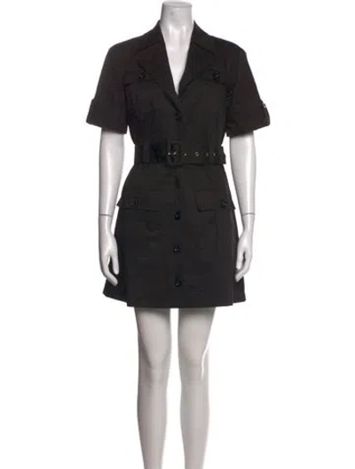 Pre-owned Toccin V-neck Mini Dress In Black