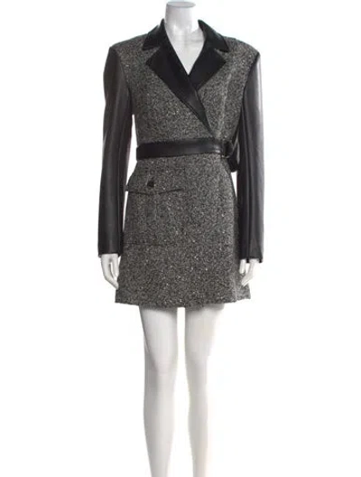 Pre-owned Toccin V-neck Mini Dress In Multi