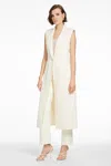 Toccin Wells Longline Vest In White