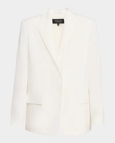 Toccin Willa Boyfriend Blazer In Blue