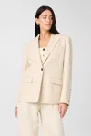 Toccin Willa Oversized Linen Blazer In Neutral