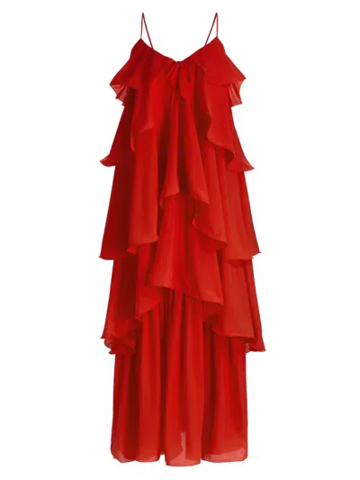 Toccin Agustina Tiered Maxi Dress In Multi