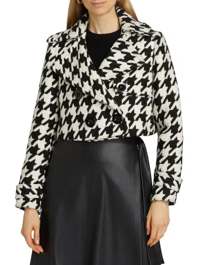 Toccin Women's Ally Houndstooth Double-breasted Jacket
