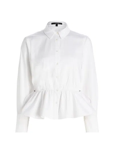Toccin Ingrid Button-down Cotton Shirt In White