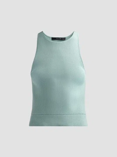 Toccin Avery Racerback Tank In Blue