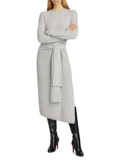 Toccin Women's Blakely Wool-cashmere Crewneck Midi-dress In Gray