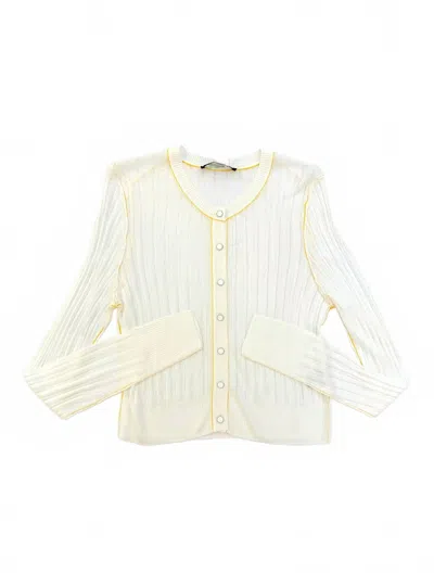 Toccin Women's Crosby Cardigan In White Multi