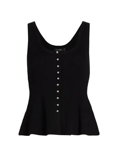 Toccin Women's Eden Button-front Fit & Flare Tank In Black