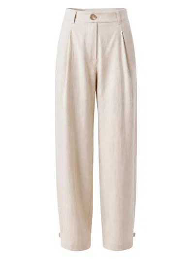 Toccin Women's Elowen Pleated Ankle Tie Pants In Desert