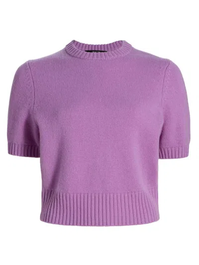 Toccin Women's Elsie Short-sleeve Sweater In Purple