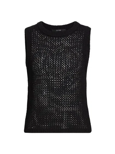 Toccin Estelle Crochet Racer Tank In Jet