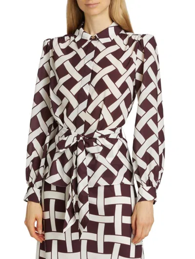 Toccin Women's Evie Basketweave Tie-waist Shirt In Multi