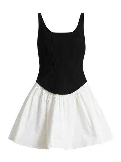 Toccin Women's Felicie Mixed-media Minidress In Multi