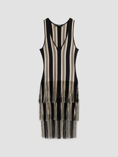 Toccin Women's Finley Cotton-blend Stripe Fringe Minidress