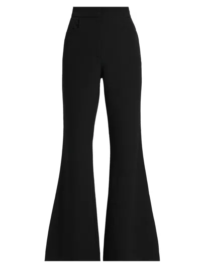 Toccin Women's Gaia Suiting Flared High-rise Pants In Black