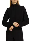 Toccin Women's Ginny Cotton Knit Long-sleeve Sweater In Black