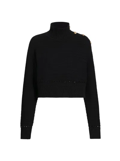 Toccin Women's Ginny Cotton Knit Long-sleeve Sweater In Black