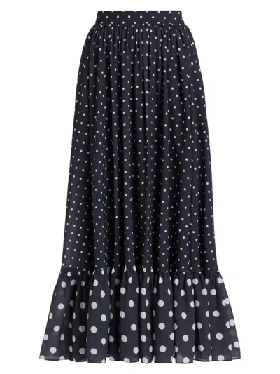 Toccin Goldie Tiered Maxi Skirt In Black