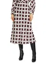 Toccin Women's Heidi Basketweave-print Midi-skirt