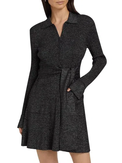 Toccin Women's Hilary Lurex Rib-knit Minidress