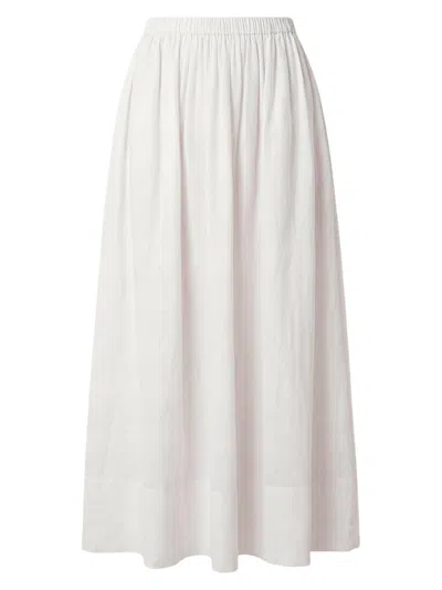 Toccin Women's Imogen Linen-cotton Midi-skirt In White