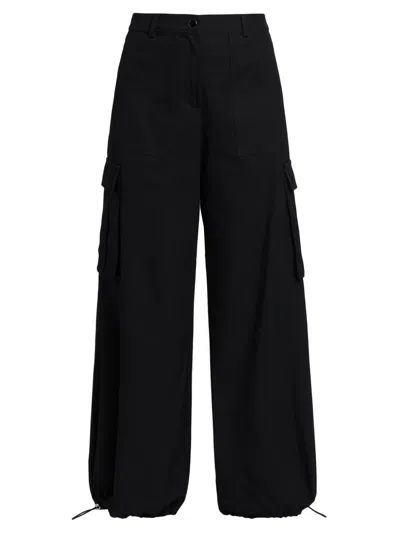 Toccin Women's James Wide-leg Cargo Pants In Black