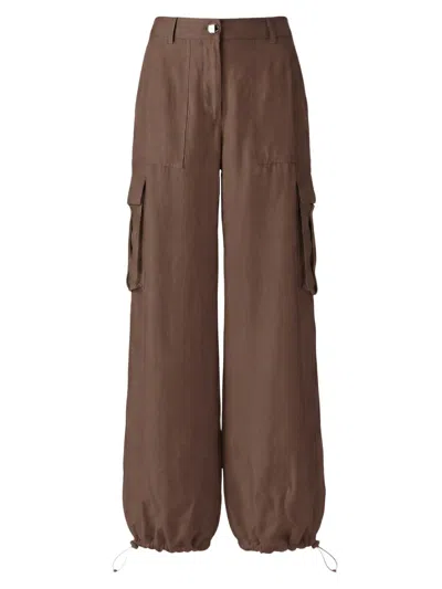 Toccin Women's James Wide-leg Cargo Pants In Brown