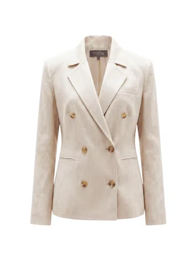 Toccin Women's Jazmin Double-breasted Blazer In White