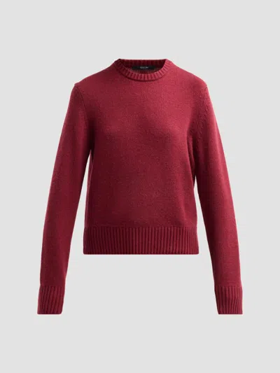 Toccin Women's Jenny Wool-cashmere Crewneck Sweater In Burgundy
