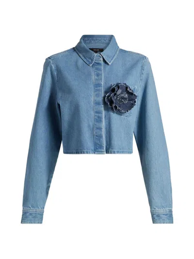 Toccin Women's Jilly Flower Cropped Blouse In Multi