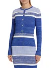 Toccin Women's Kara Stripe Crop Cardigan In Multi