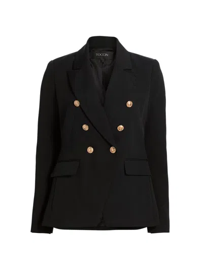 Toccin Women's Kylie Double-breasted Blazer In Black