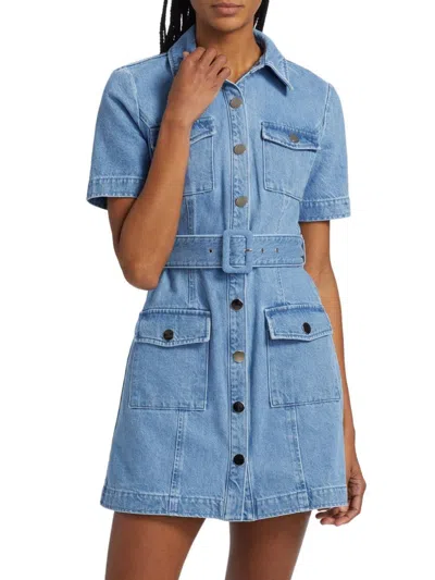 Toccin Women's Lydia Denim Minidress In Blue