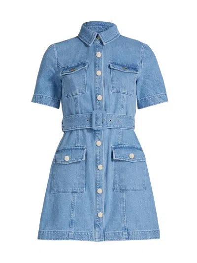 Toccin Women's Lydia Denim Minidress In Brown