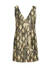 Toccin Malia Python Vegan Leather Mini Dress In Multi