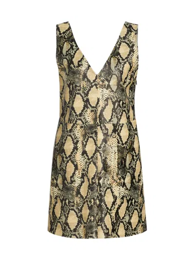 Toccin Women's Malia Snakeskin Faux Leather Shift Dress In Multi