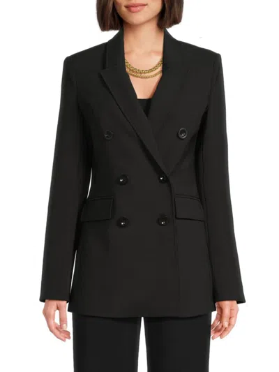 Toccin Women's Mia Notch Lapel Double-breasted Blazer In Black
